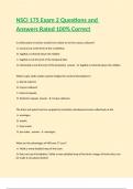 NSCI 175 Exam 2 Questions and Answers Rated 100&percnt; Correct