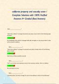 california property and casualty exam &sol; Complete Solutions with 100&percnt; Verified Answers A&plus; Graded &lpar;Best Answers&rpar;     