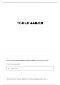 BASIC JAILER COURSE PRACTICE QUESTIONS AND VERIFIED ANSWERS
