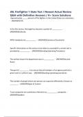 JBL Firefighter 1 State Test &sol; Newest Actual Review Q&A with Definitive Answers &sol; A&plus; Score Solutions