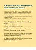 NSCI 175 Exam 2 Study Guide Questions and Verified Correct Answers
