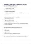 FireFighter 1 Final &sol; Exam Questions with Certified Solutions&sol; &sol; Already Graded A&plus;