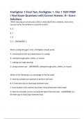 Firefighter 1 Final Test&comma; Firefighter 1&comma; Fire 1 TEST PREP &sol; Real Exam Questions with Correct Answer&comma; A&plus; Score Solutions