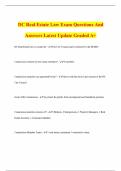 DC Real Estate Law Exam Questions And Answers Latest Update Graded A&plus;