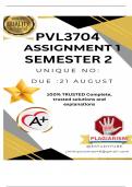 PVL3704 Assignment 1 &lpar;COMPLETE ANSWERS&rpar; Semester 2 2025 - DUE 21 August 2025