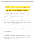 DC Real Estate Practice Exam Questions And Answers Latest Update Graded A&plus;