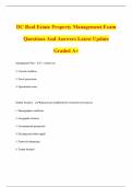 DC Real Estate Property Management Exam Questions And Answers Latest Update Graded A&plus;
