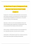 DC Real Estate Property Management Exam Questions And Answers Latest Update Graded A&plus;