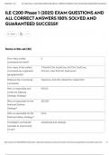 ILE C200 Phase 1 &lpar;2025&rpar; EXAM QUESTIONS AND ALL CORRECT ANSWERS 100&percnt; SOLVED AND GUARANTEED SUCCESS&excl;&excl;
