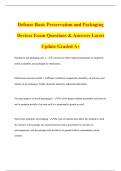 Defense Basic Preservation and Packaging Devices Exam Questions & Answers Latest Update Graded A&plus;