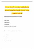 Defense Basic Preservation and Packaging Devices Exam Questions & Answers Latest Update Graded A&plus;
