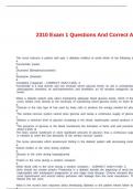 2310 Exam 1 Questions And Correct Answers
