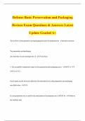 Defense Basic Preservation and Packaging Devices Exam Questions & Answers Latest Update Graded A&plus;
