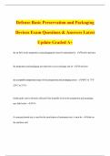 Defense Basic Preservation and Packaging Devices Exam Questions & Answers Latest Update Graded A&plus;
