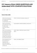 ICC Masonry EXAM &lpar;2025&rpar; QUESTIONS AND &lpar;elaborated&rpar; WITH COMPLETE SOLUTIONS