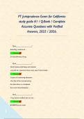 PT Jurisprudence Exam for California- study guide &num;1 &sol; Q-Bank &sol; Complete Accurate Questions with Verified Answers&comma; 2025 &sol; 2026&period; -      