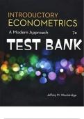 TEST BANK FOR Introductory Econometrics&colon; A Modern Approach 7th Edition by Jeffrey M&period; Wooldridge