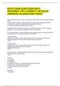NCEP EXAM QUESTIONS WITH REVIEWED 100&percnt; CORRECT DETAILED ANSWERS GUARANTEED PASS&excl;&excl; 