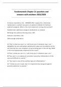 Fundamentals-Chapter 21 questions and answers with solutions 2025&sol;2026