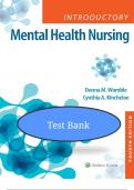 Introductory Mental Health Nursing 4th Edition Womble Kincheloe Test Bank&comma; study guide