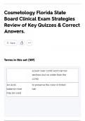 Cosmetology Florida State Board Clinical Exam Strategies Review of Key Quizzes & Correct Answers&period;