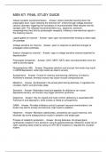 MSN 671 FINAL STUDY GUIDE