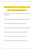 Electromagnetic Waves Bundled exam Questions And Answers Latest Update Graded A&plus;