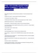 RAD 105 EXAM QUESTIONS WITH CORRECT DETAILED ANSWERS 