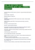 RAD 105 MIDTERM EXAM QUESTIONS WITH 100&percnt; CORRECT ANSWERS 
