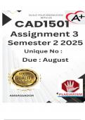 CAD1501 Assignment 3 &lpar;COMPLETE ANSWERS&rpar; Semester 2 2025 - DUE August 2025