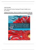 Test Bank For Olds&rsquo; Maternal-Newborn Nursing and Women&rsquo;s Health Across the Lifespan 10th Edition By Davidson Complete Guide Latest Update Version 2024