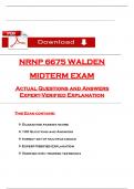 NRNP 6675 Week 6 Midterm Exam Questions and Revised Correct Answers &lpar;2025 &sol; 2026&rpar; 100&percnt; Guarantee Pass