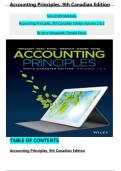 SOLUTION MANUAL Accounting Principles&comma; 9th Canadian Edition Volume 1 & 2 By Jerry Weygandt&comma; Donald Kieso&comma;