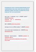 PTCB Medication History Certificate EXAM 2025&sol;2026 ACTUAL   COMPREHENSIVE REAL EXAM  QUESTIONS AND VERIFIED  ANSWERS &lpar;CORRECT DETAILED & ELABORATED&rpar; ACTUAL  EXAM 2025 TEST 100&percnt; SOLVED 2025&excl;&excl;  