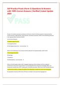 SLP Practice Praxis &lpar;Form 3&rpar; &ndash; Verified Questions & 100&percnt; Correct Answers &vert; Latest 2025 Update