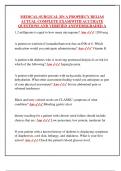 MEDICAL-SURGICAL RN A PROPHECY RELIAS  ACTUAL COMPLETE EXAM&vert;WITH ACCURATE  QUESTIONS AND VERIFIED ANSWERS&vert;GRADED A 