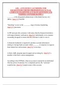 AML - ANTI-MONEY LAUNDERING FOR  INSURANCE&sol;SECURITIES PROFESSIONALS ACTUAL  COMPLETE EXAM&vert;WITH ACCURATE QUESTIONS AND  VERIFIED ANSWERS&vert;GRADED A