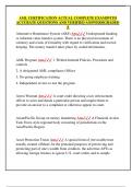 AML CERTIFICATION ACTUAL COMPLETE EXAM&vert;WITH  ACCURATE QUESTIONS AND VERIFIED ANSWERS&vert;GRADED  A 