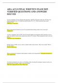 AHA ACLS FINAL WRITTEN EXAM 2025 VERIFIED QUESTIONS 