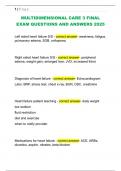 MULTIDIMENSIONAL CARE 3 FINAL  EXAM QUESTIONS AND ANSWERS 2025 