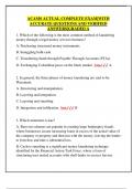 ACAMS ACTUAL COMPLETE EXAM&vert;WITH  ACCURATE QUESTIONS AND VERIFIED  ANSWERS&vert;GRADED A
