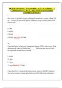 FRAUD AND MONEY LAUNDERING ACTUAL COMPLETE  EXAM&vert;WITH ACCURATE QUESTIONS AND VERIFIED  ANSWERS&vert;GRADED A 