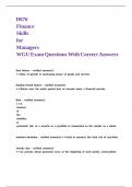 D076 Finance Skills for Managers WGU Exam Questions With Correct Answers&period;