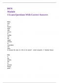 D076 Module 1 Exam Questions With Correct Answers&period;