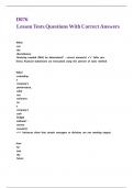 D076 Lesson Tests Questions With Correct Answers&period;