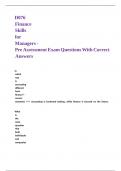 D076 Finance Skills for Managers - Pre Assessment Exam Questions With Correct Answers&period;