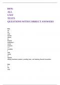 D076- ALL UNIT TESTS QUESTIONS WITH CORRECT ANSWERS 