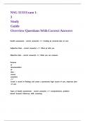 NSG 3133 Exam 1-3 Study Guide Overview Questions With Correct Answers&period;