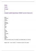 NSG 3133 Exam 1 Study Guide Questions With Correct Answers 