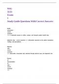 NSG 3133 Exam 1 Study Guide Questions With Correct Answers&period;